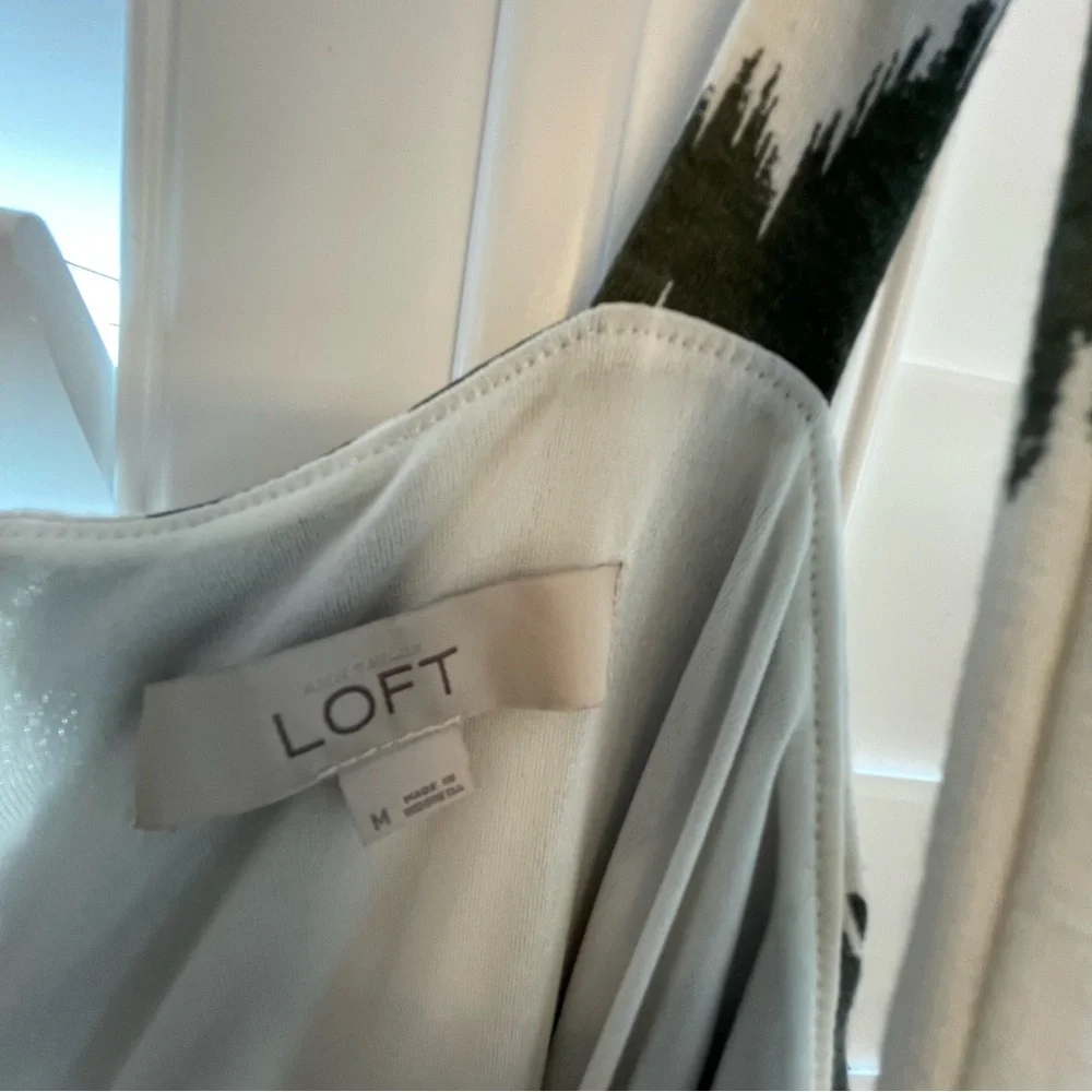 LOFT green and White Midi Sundress - Picture 6 of 8